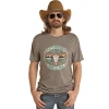 Rock & Roll® Unisex Dale Brisby Bull Skull Grey T-Shirt RRUT21R06F-05 1 Rock & Roll® Unisex Dale Brisby Bull Skull Grey T-Shirt RRUT21R06F-05 -WesternWearWonder RRUT21R06F 05 4