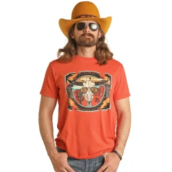 Rock & Roll Cowboy® Unisex Dale Brisby Burnt Orange T-Shirt RRUT21R0J0