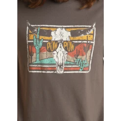 Rock & Roll Cowboy® Unisex Dale Brisby Charcoal T-Shirt RRUT21R0J2 -WesternWearWonder RRUT21R0J2 2