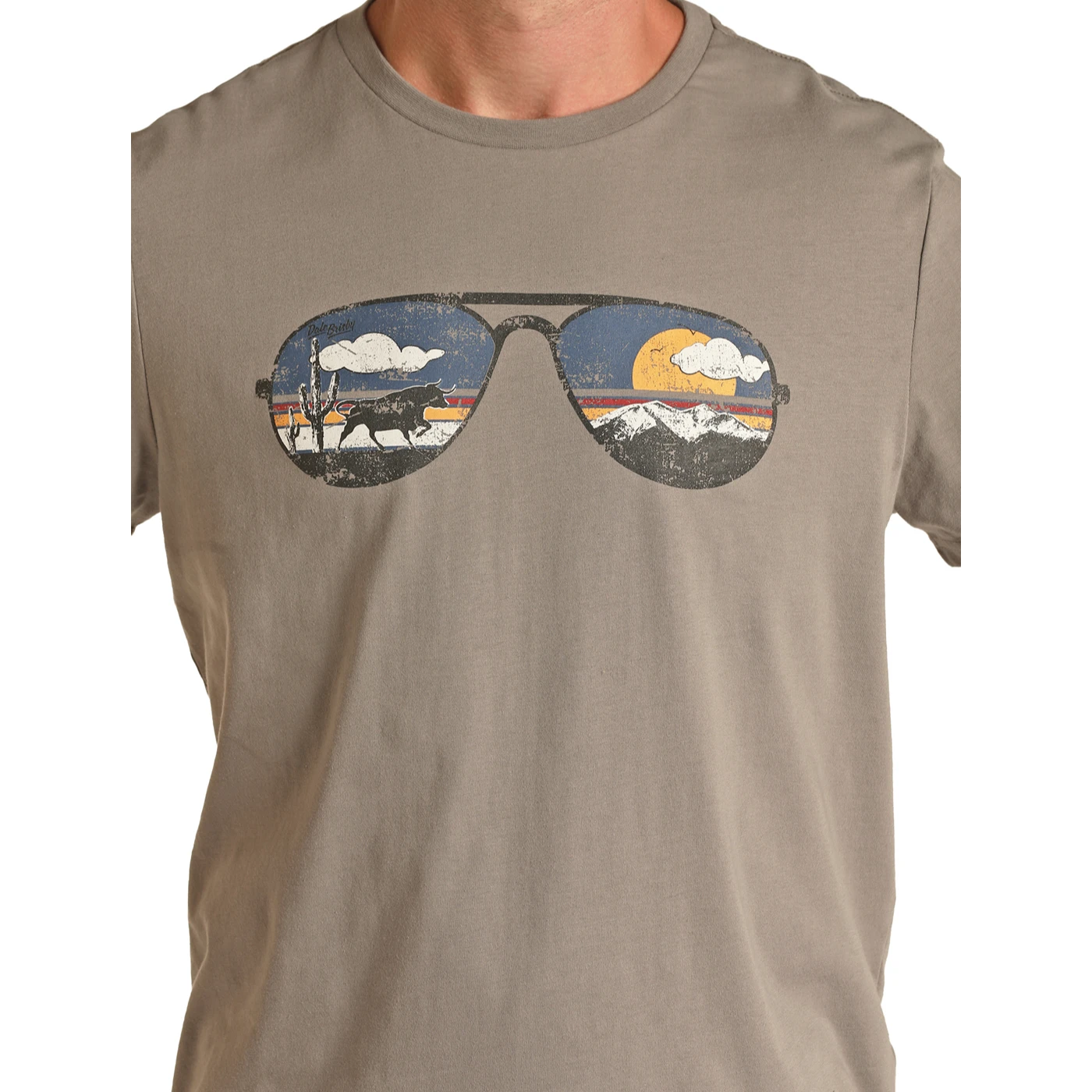 Rock & Roll Denim® Unisex Dale Brisby Sunglasses Grey Tee RRUT21R12T 5 Rock & Roll Denim® Unisex Dale Brisby Sunglasses Grey Tee RRUT21R12T - Image 3