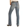 Rock & Roll Denim® Ladies Metallic Aztec Bootcut Jeans RRWD4MRZTA -WesternWearWonder RRWD4MRZTA 1