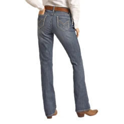 Rock & Roll Denim® Ladies Bootcut Medium Wash Riding Jeans RRWD4RR0KR