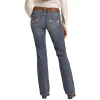 Rock & Roll Denim® Women's Cowhide Aplique Riding Jeans RRWD4RRZPN -WesternWearWonder RRWD4RRZPN