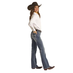 Rock & Roll Denim® Ladies Ivory Embroidery Riding Jeans RRWD4RRZPP -WesternWearWonder RRWD4RRZPP 2