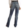 Rock & Roll Denim® Ladies Cowhide Applique Riding Jeans RRWD4RRZT3 -WesternWearWonder RRWD4RRZT3
