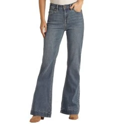 Rock & Roll Cowgirl Vintage High Rise Trouser Jeans -WesternWearWonder RRWD5HRZQMZ Front 01745