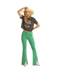 Rock & Roll® Ladies Pull-On Front Slit Kelly Green Flares RRWD6PRZUC -WesternWearWonder RRWD6PRZUC