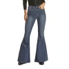 Rock & Roll Denim® Ladies Striped Medium Wash Bell Bottom Jeans RRWD7HR0GY -WesternWearWonder RRWD7HR0GYab