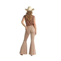Rock & Roll Women's Stripe Aztec Bell Bottoms -WesternWearWonder RRWD7PR0RY B