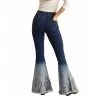 Rock & Roll Ladies Bargain Ombre Dip Dye Button Bell Jeans RRWD7PRZU4 -WesternWearWonder RRWD7PRZU4 BZ