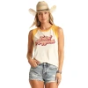 Rock & RollĀ® Ladies Feelin' Haggard Graphic Natural Tank Top RRWT20RZNM 1 Rock & RollĀ® Ladies Feelin' Haggard Graphic Natural Tank Top RRWT20RZNM -WesternWearWonder RRWT20RZNM