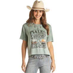 Rock & Roll® Ladies Dale Brisby Boxy Aquamarine T-Shirt RRWT21RZOH