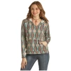 Rock & Roll® Ladies Aztec Printed Chocolate Hoodie RRWT94R04E-20 -WesternWearWonder RRWT94R04E 20