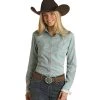 Rough Stock By Rock & Roll Cowgirl Long Sleeve Snap Western Shirt -WesternWearWonder RSWSOSR0E9