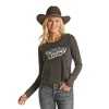 Rock & Roll Cowgirl® Whiskey River Long Sleeve Graphic T-Shirt 48T2382 -WesternWearWonder Untitled3216549871