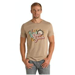 Rock & Roll Denim Men's "Dale Yeah" With Cactus Graphic T-Shirt P9-3363