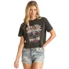 Rock & Roll® Ladies Boxy Eagle Graphic Black T-Shirt RRWT21RZNW -WesternWearWonder Untitled987451321.31321