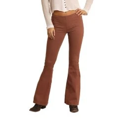 Rock & Roll Cowgirl Ladies Denim Dusty Rose Bargain Bell Jean W1P6156 -WesternWearWonder W1P6156Z