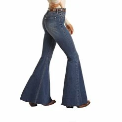 Rock & Roll Denim Ladies High Rise Bell Bottom Jeans WHB1670 -WesternWearWonder WHB1670 A