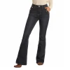 Rock & Roll Denim® Ladies High Rise Button Pocket Flare Jeans WHN2695 -WesternWearWonder WHN2695 1