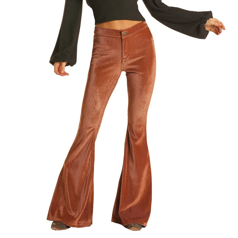 Rock & Roll Denim Ladies Bargain Bell Corduroy Copper Pants WPB2673 3 Rock & Roll Denim Ladies Bargain Bell Corduroy Copper Pants WPB2673