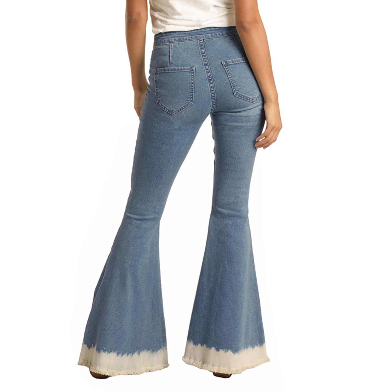 Rock & Roll Cowgirl High Rise Dip Dye Bell Bottom Jeans 4 Rock & Roll Cowgirl High Rise Dip Dye Bell Bottom Jeans - Image 2