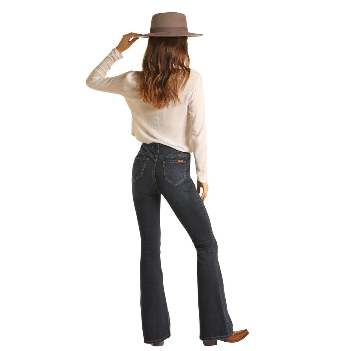 Rock & Roll Denim® Ladies Dark Wash Bargain Bell Bottom Jeans WPH2661 4 Rock & Roll Denim® Ladies Dark Wash Bargain Bell Bottom Jeans WPH2661 - Image 2