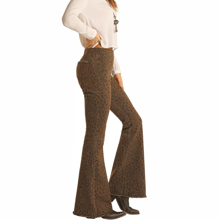 Rock & Roll Denim Juniors Bargain Bell High Rise Flare Pants WPH2663 5 Rock & Roll Denim Juniors Bargain Bell High Rise Flare Pants WPH2663 - Image 3