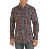 Rock & Roll Cowboy Men's Long Sleeve Aztec Print Snap Shirt B2S1302 -WesternWearWonder b2s1302
