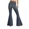 Rock & Roll Denim® Ladies Side Insert Bell Bottom Jeans RRWD7HR0SR-203 -WesternWearWonder r0sback