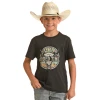 Rock & Roll Cowboy® Boy's Dale Brisby Rodeo Time Black T-Shirt RRBT21R12V