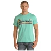 Rock & Roll Denim Men's Cowboy Scene Turquoise Graphic T-ShirtRRUT21R12K-86 -WesternWearWonder rrut21r12k