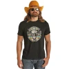 Rock & Roll Denim Dale Brisby Rodeo Time Black Graphic T-Shirt RRUT21R12V -WesternWearWonder rrut21r12v
