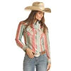 Rock & Roll Denim Ladies Stripe Jade Snap Shirt RRWSOSR0Q6-34 2 Rock & Roll Denim Ladies Stripe Jade Snap Shirt RRWSOSR0Q6-34 -WesternWearWonder rrwsosr0q6 34